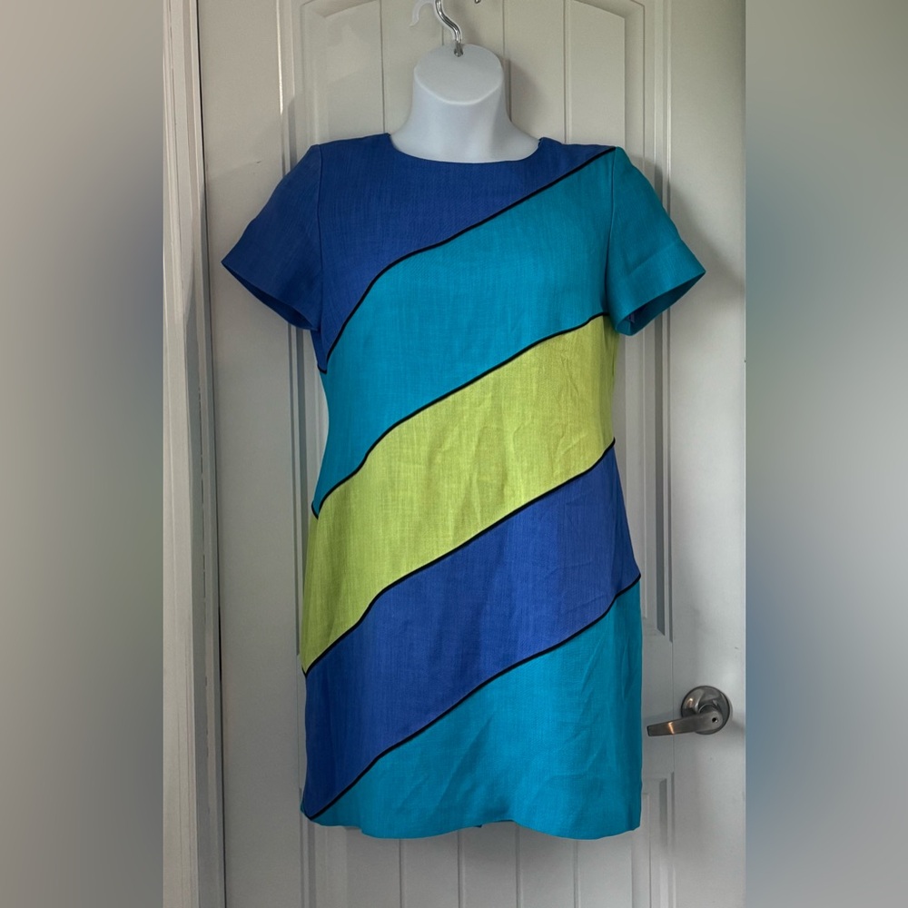Colorful Striped Short Sleeve Dress